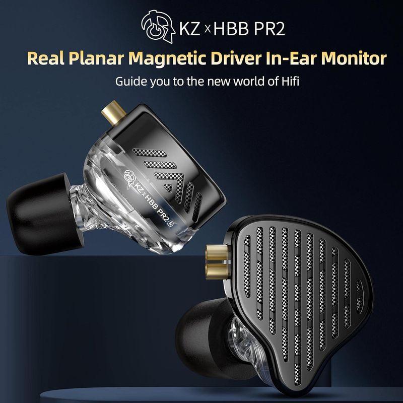 通常配送料無料 KZ×HBB PR2 イヤモニ 有線イヤホン 13.2mm平面磁気駆動ドライバー搭載 ハイエンドHiFiイヤホン カナル型 3.5mmジャッ