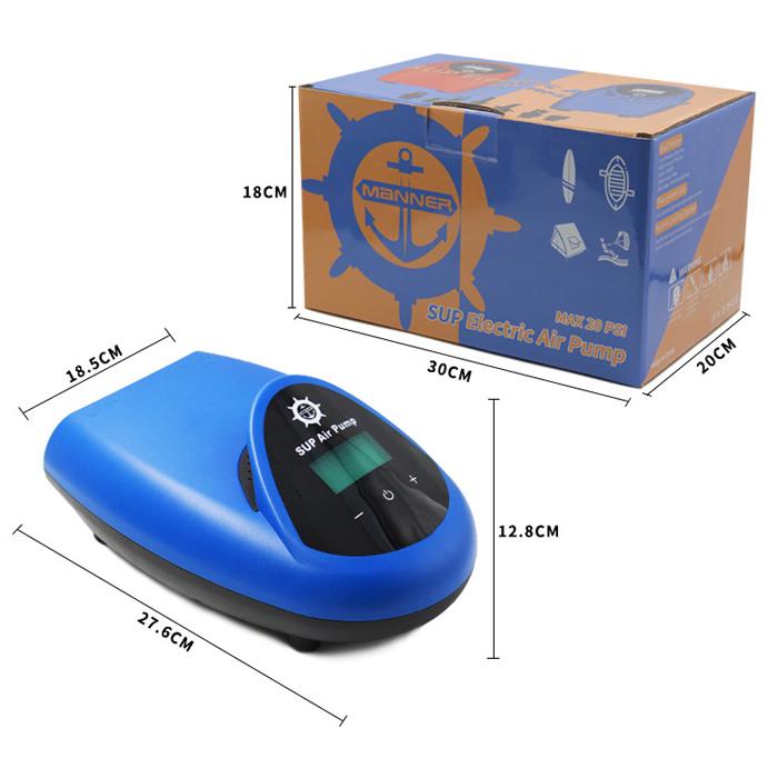 新型 電動 エアーポンプ ブルー SUPポンプ 高圧 20 PSI ゴムボート