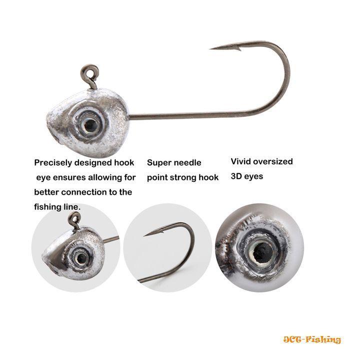 魚眼 ジグヘッド 20個 セット 0.5g ケース入り 目玉 眼 目