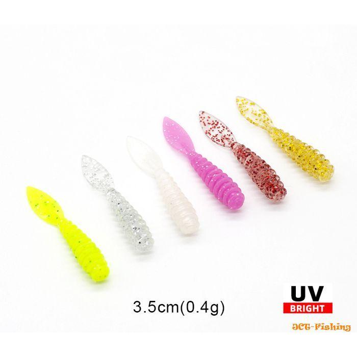 アジングセット 3.5cm シャッドテール ケイムラ UV ワーム 6色 60本