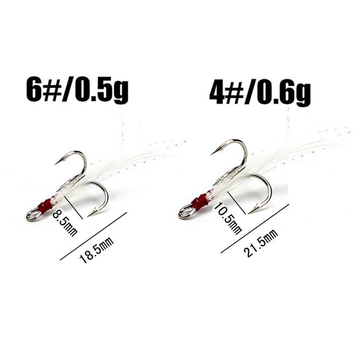 トレブルフック 赤毛 白毛 スカート付き トリプルフック 10本ケース入り ルアー 釣具 H 4 釣具と真珠の卸直販 Jct 通販 Yahoo ショッピング