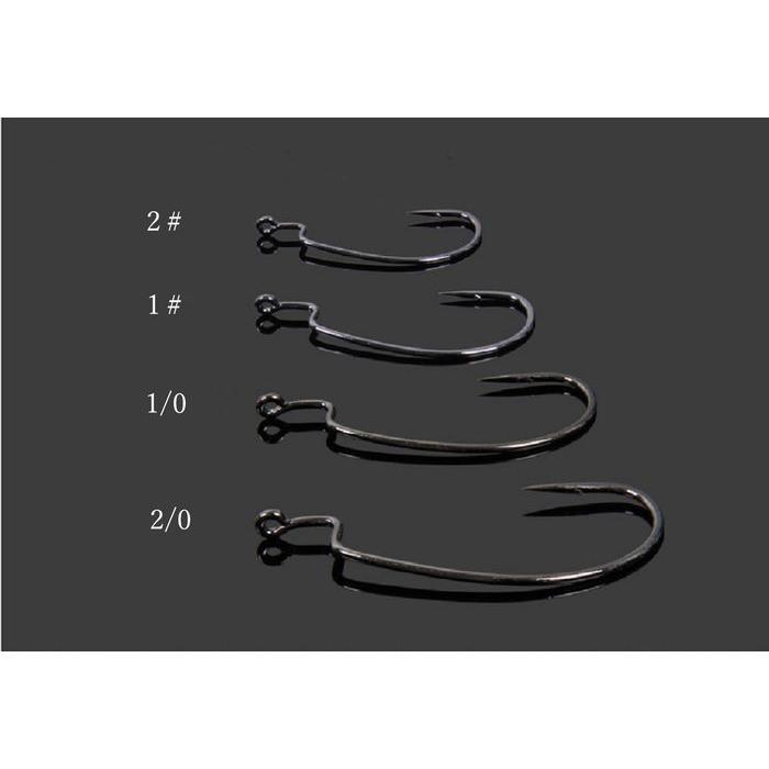 ワームフック オフセットフック レッド 5種類 50個 ブラックバス 釣具