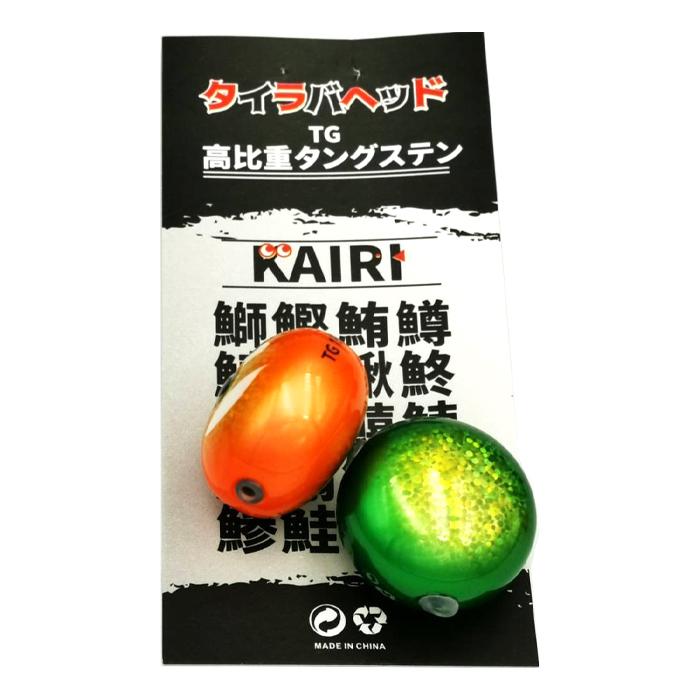 TG タイラバ ヘッド 60g 2個セット タングステン 鯛ラバ KAIRI 釣り