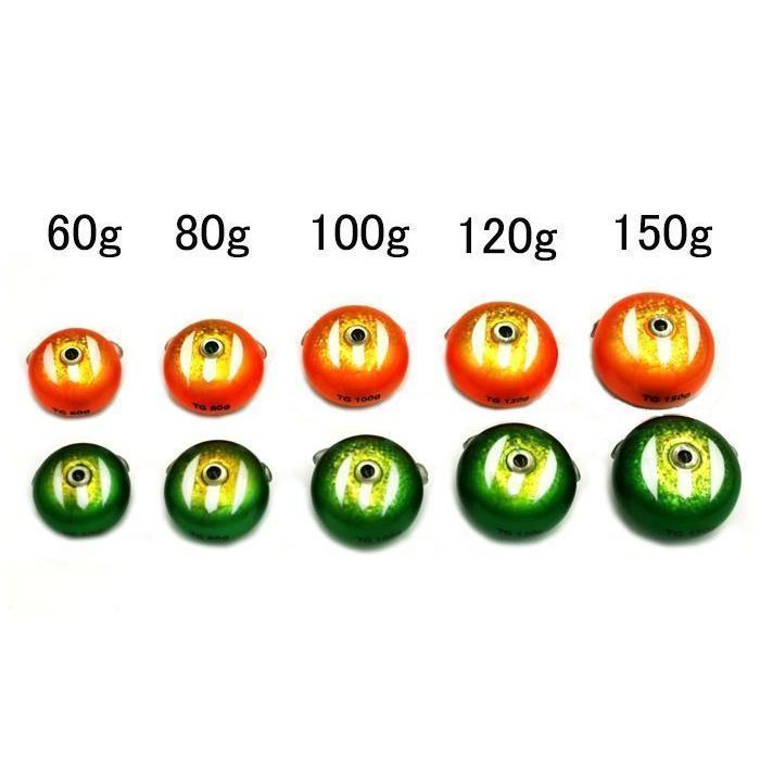 Off Tg タイラバ タングステン ヘッド 鯛ラバ Tgヘッド グローグリーン Fucoa Cl