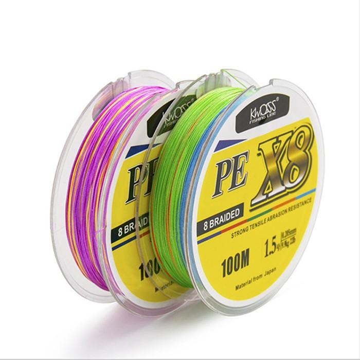 物品 PEライン8本編 #0.8 Φ0.14mm 100m 10m毎計5色 PEライン8本編 #9.0 Φ0.55mm 90m (10m毎計5色)