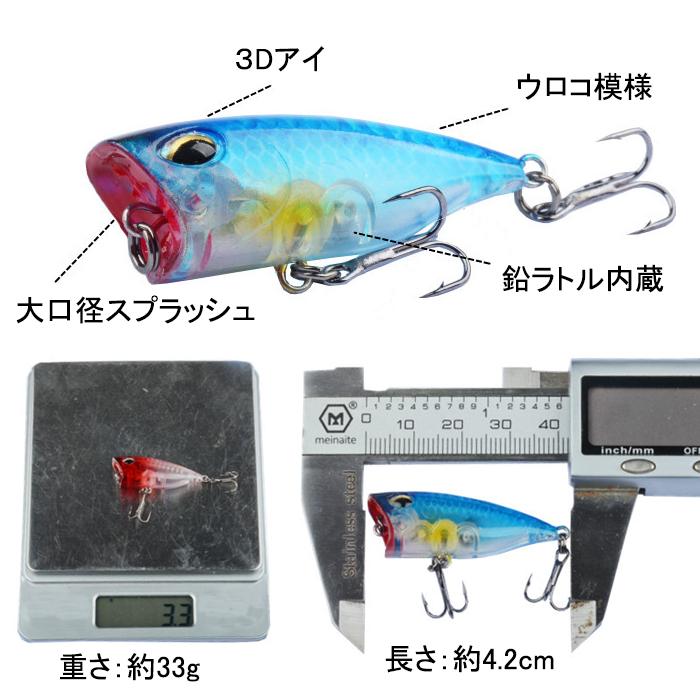 マイクロホッパー ミニホッパー 5色 セット バス釣り 管釣り