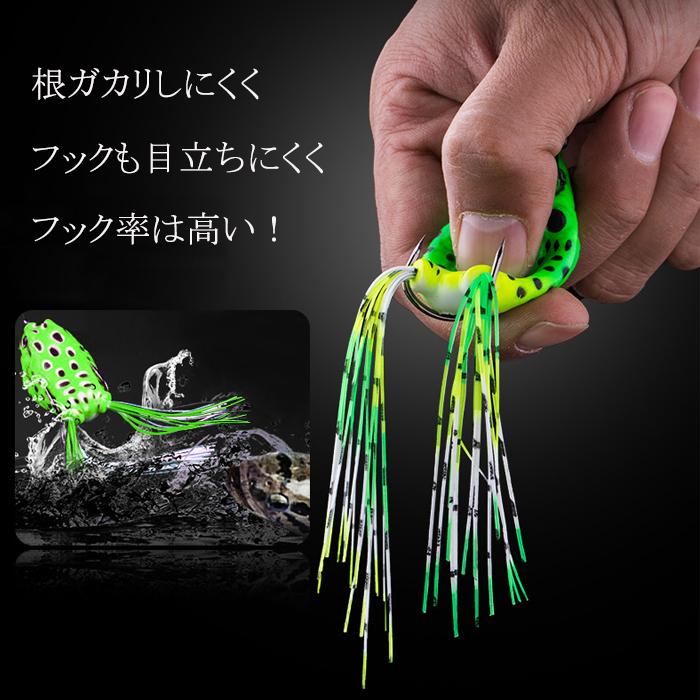 フロッグ ルアーセット ホワイト/ブラック フロッグ ルアーセット ホワイト/ブラック フロッグ ルアー