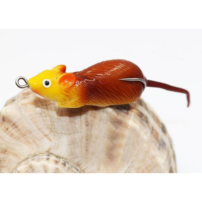 ネズミ マウス ルアー 5色セット ブラックバス ナマズ ライギョ 釣り