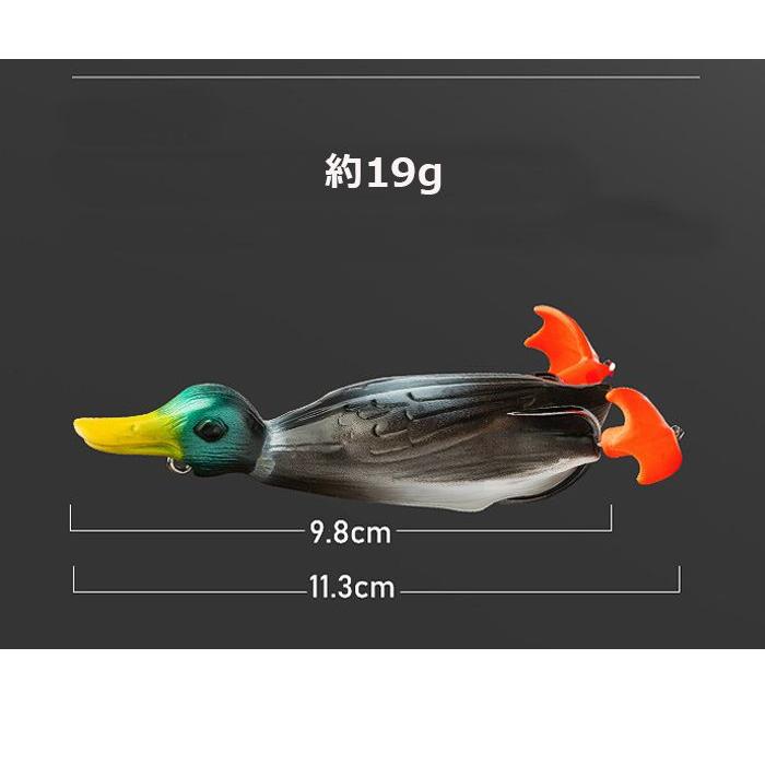 ワイルド ダッグ ルアー アヒル カモ 鳥 トップ ブラックバス ナマズ
