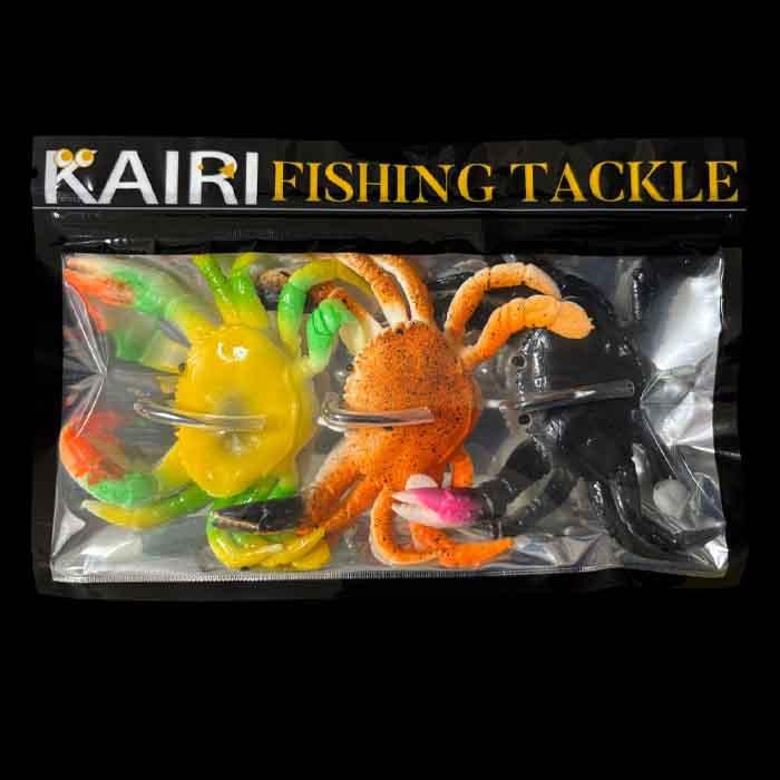 たこやん　11本セット カニ柄 蓄光 夜光 カニジグ 3色セット 夜光 タコ釣り カニルアー カニワーム 40g 10cm