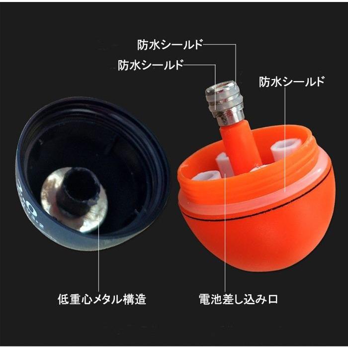 電気ウキ 0.8号 昼夜兼用 中通し 円錐 ウキ BR425 夜釣り : 釣具と真珠