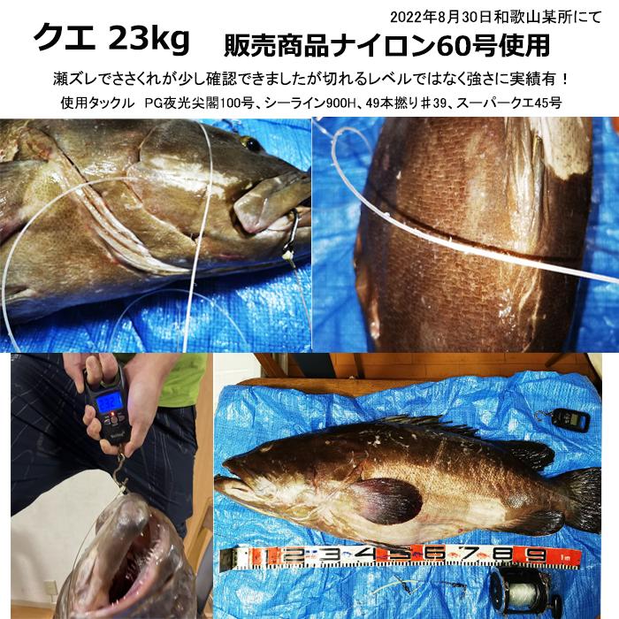 ナイロン ライン 80号 100m 大物 マグロ クエ 道糸 ハリス 釣具 糸