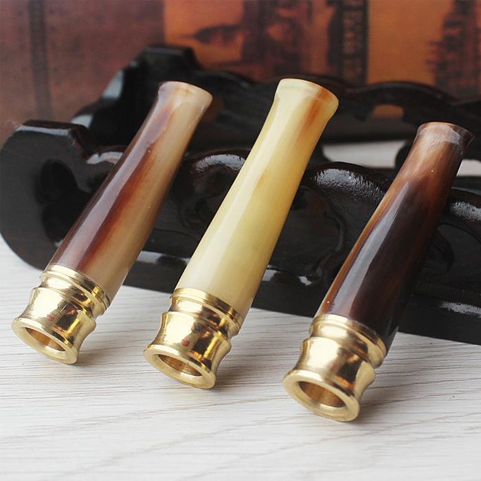 喫煙具 シガレットホルダー 牛角 ショートタイプ ヤニ取り 金属