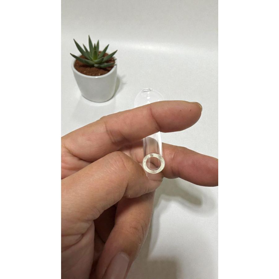 ガラスパイプ 10本 セット 長さ 10cm 球径 2.5cm ハッカパイプ