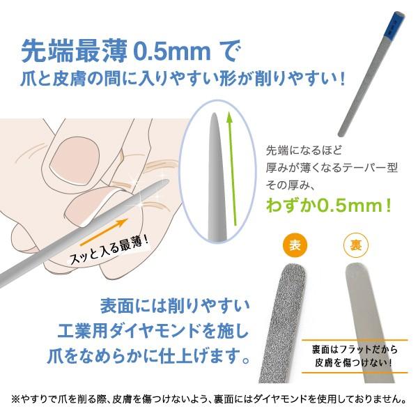 ダイヤモンド平テーパー爪ヤスリ 細 爪ヤスリ フットケア ネイルケア 爪のお手入れに 板厚0 5ｍｍの最薄テーパー型 滅菌可 日本製 1年間保証付 Jct メディカルショップ 通販 Paypayモール