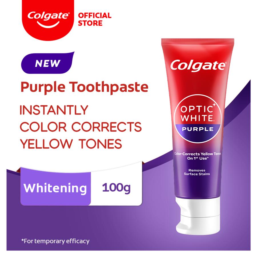 Colgate Optic White Purple Toothpaste 100g x 2本セット｜コルゲート オプティックホワイト パープル 歯磨き粉｜Instant Whitening ホワイトニング |  | 01