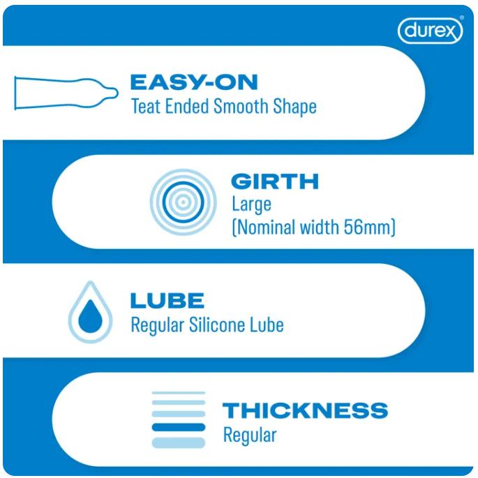 Durex XL Comfort Condoms  デュレックス XL コンフォート コンドーム 12個入り Large Size / Comfortable Fit | durex | 02