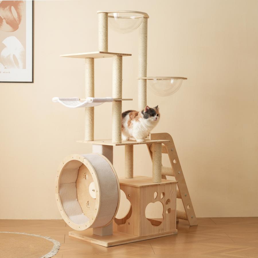 キャットタワー 猫タワー キャットツリー 据え置き ランニング