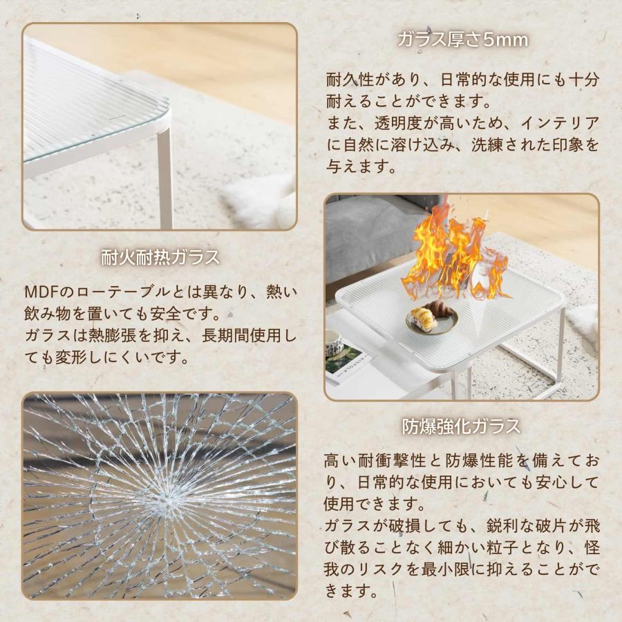 新品2点セット❣ ガラステーブル センターテーブル ガラス天板 リビングテーブル ガラステーブル センターテーブル ガラス天板 2点セットル