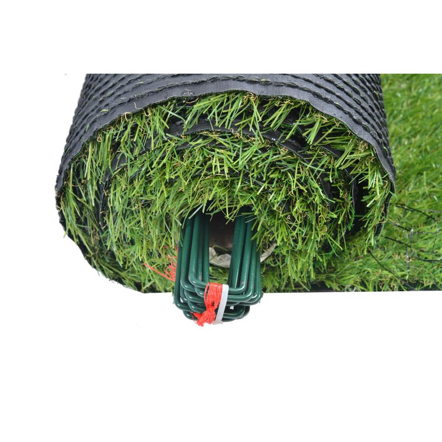 人工芝 ロール 1m×5m 芝丈20mm ピン12本つき 4色立体感 透水穴つき