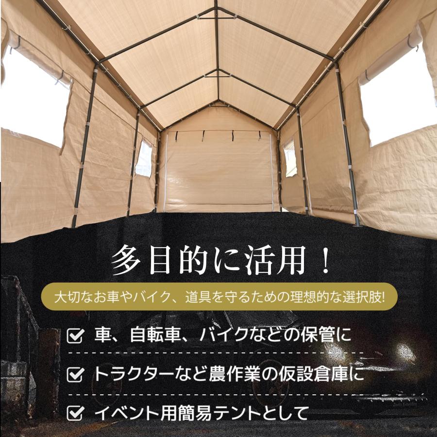 UV?防水 上開きドア】テント 車庫テント ガレージテント 3×6m UV カー