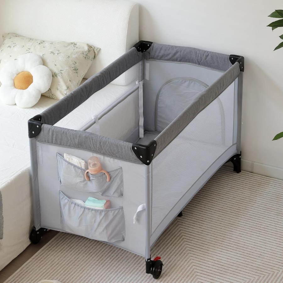 ベビーベッド ベビーサークル 折りたたみ 添い寝ベッド