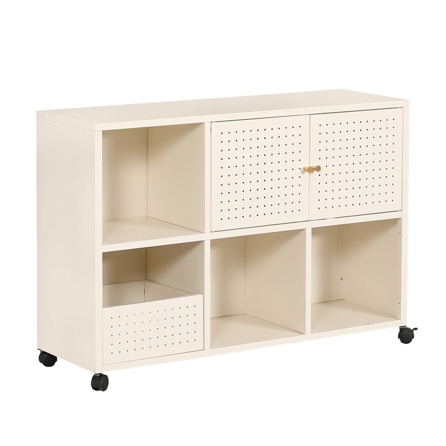 キャビネット スチール サイドボード キャスター付き 韓国インテリア 扉 金属製 キャビネット スチール サイドボード キャスター付き メタル