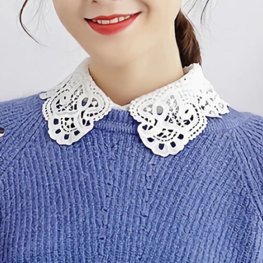 レディース つけ襟 付け衿 重ね着風 インナー カットソー フェイク