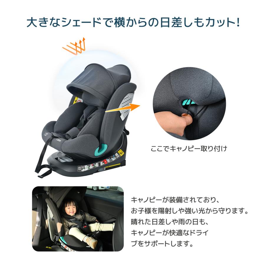 新品チャイルドシート 回転式 ISOFIX 新生児 0歳～12歳1027-160 チャイルドシート 新生児 ISOFIX 0歳〜12歳 360度回転式 40〜150cm