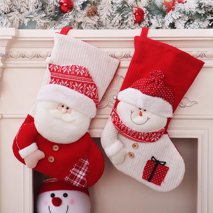 クリスマス ソックス 靴下 クリスマスプレゼント 袋 クリスマス飾り サンタクロース ギフト袋 クリスマス ソックス 可愛い クリスマスツリー 飾り 壁掛け｜jctstore｜10