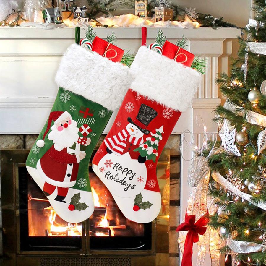 クリスマス ソックス 靴下 クリスマスプレゼント 袋 クリスマス飾り サンタクロース ギフト袋 クリスマス ソックス 可愛い クリスマスツリー 飾り 壁掛け｜jctstore｜12