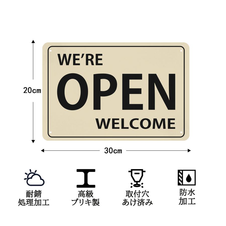 Open Sign オープンサインプレート 片面オープンサイン-ヴィンテージ