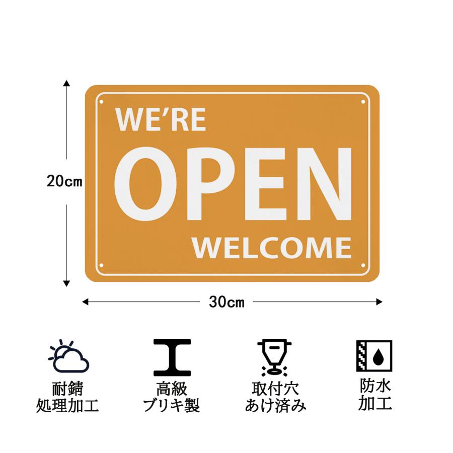 Open Sign オープンサインプレート 片面オープンサイン-ヴィンテージ