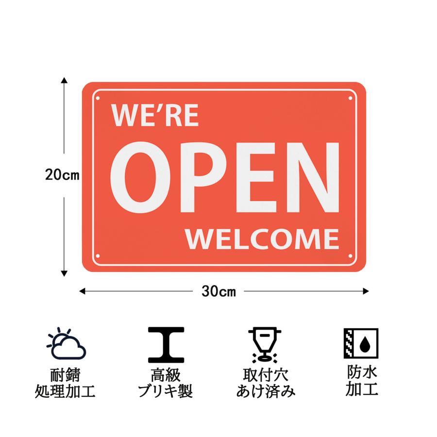 Open Sign オープンサインプレート 片面オープンサイン-ヴィンテージ