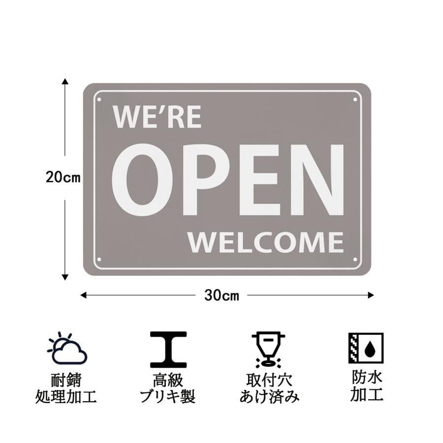 Open Sign オープンサインプレート 片面オープンサイン-ヴィンテージ