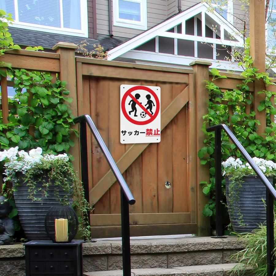サッカー禁止 看板 ブリキ看板 安全標識 注意喚起 サインプレート