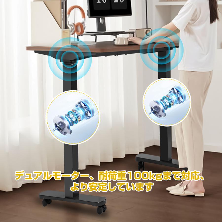 昇降デスク 電動昇降式デスク デュアルモーター 高さ調節 71cm-119cm スタンディングデスク 昇降デスク 電動昇降式デスク デュアルモーター