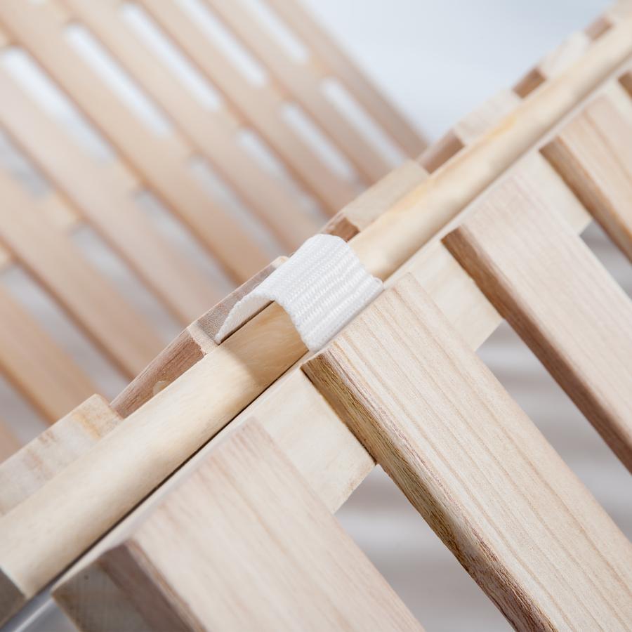 すのこベッド 折りたたみ 天然桐 四つ折り ベッドフレーム 木製