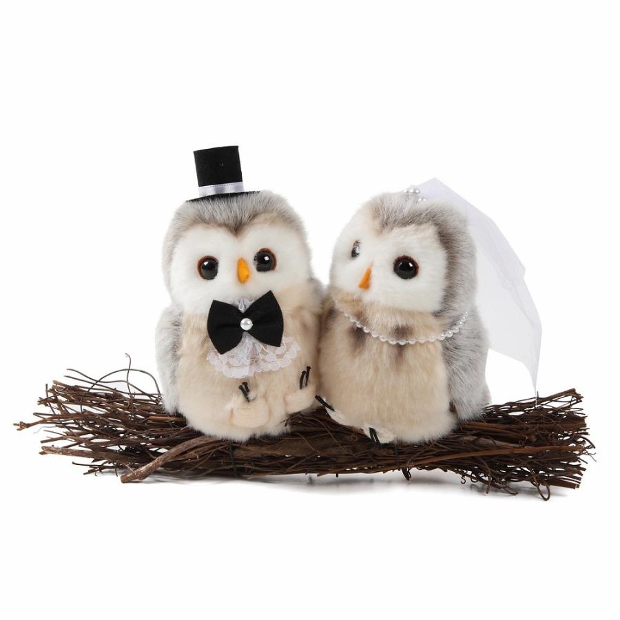 ふくろうペア ブランチ付き 結婚式 ぬいぐるみ ウェディング ウェルカムドール ウェディングドール 人形 ふくろう フクロウ A 0101 ジェイディーブライダル 通販 Yahoo ショッピング