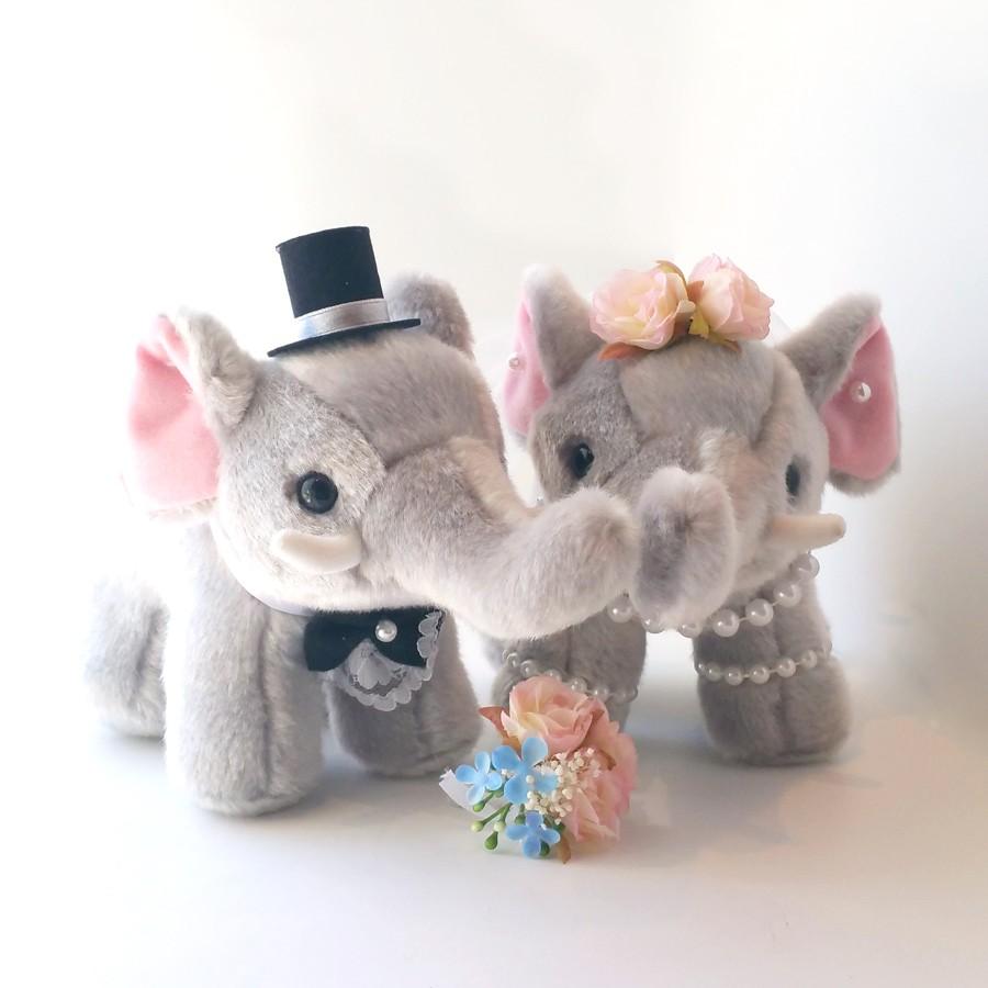ウェディングドールぞうさん　ゾウ　プリティゾウさん　結婚式ぬいぐるみ　祝電　結婚式ギフト　ユニーク