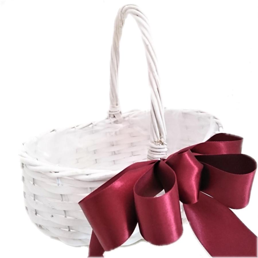 結婚式バスケット・リボンタイプ フラワーシャワーカゴ、プチギフト