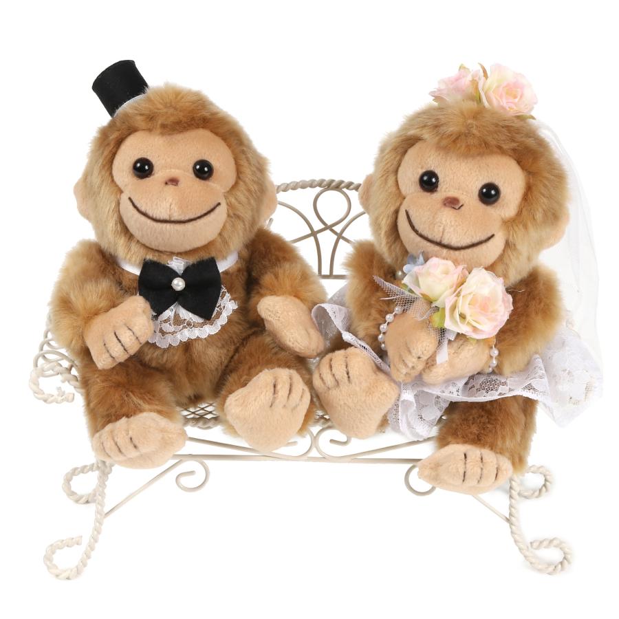 子ザルのウェディングドール 結婚式ぬいぐるみ さる サル 猿 ぬいぐるみ ウェルカムドール ウェディングドール ギフト お祝い Yu 100 ジェイディーブライダル 通販 Yahoo ショッピング