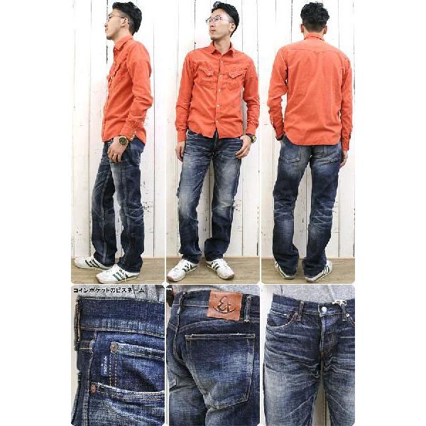 美品 endless縫い取り デニムパンツ 限定 vintage unisex ヴィンテージライクオーバーダイワイドデニムパンツ MONO-MART│MONO