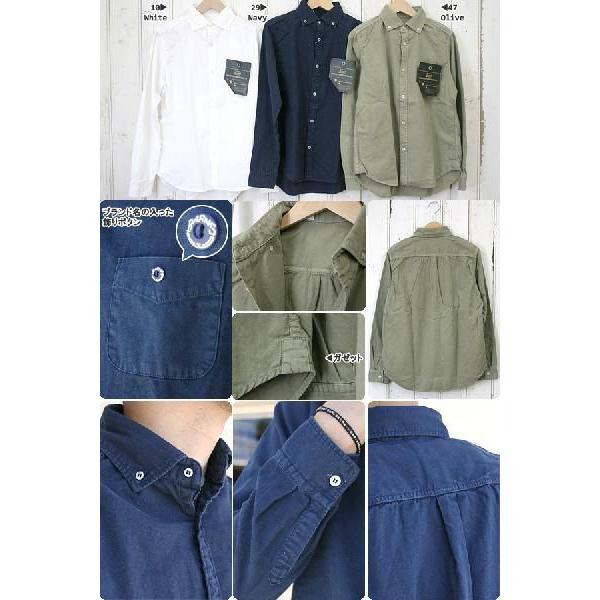 BARNS OUTFITTERS バーンズ アウトフィッターズ メンズ 小衿 BD オックス長袖シャツ　ボタンダウン (BR-4965N)｜jeans-akaishi｜03