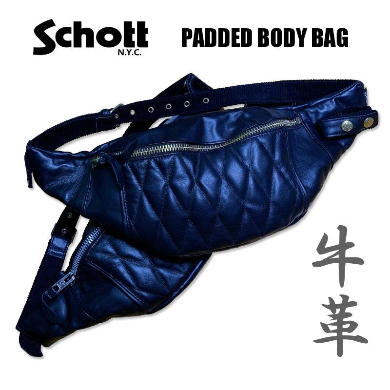 Schott N.Y.C（ショット） Schott パデッド レザー ボディバッグ