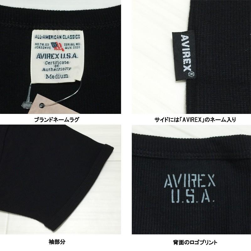 AVIREX アヴィレックス デイリー　無地　テレコ　半袖　Vネック　Tシャツ　6143501　白　黒　グレー　オリーブ　アビレックス｜jeans-shop-idol501｜03