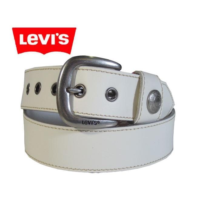 Levi S リーバイス 牛革 帆型 バックル シングルピン コンチョ付き レザーベルト ホワイト 白 シロ フリーサイズ ジーンズアンドミリタリーアイドル 通販 Yahoo ショッピング