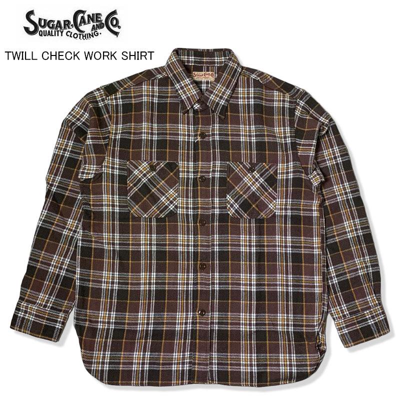 【新品未使用】シュガーケーン ツイルチェックワークシャツ SC29564 SUGAR CANE シュガーケーン ツイル チェック ワークシャツ SC29564