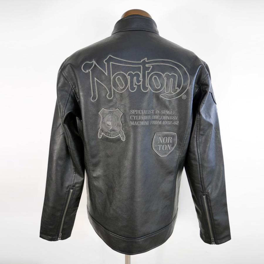 ノートン NORTON バイカー ライダー イギリス PUライダースジャケット 