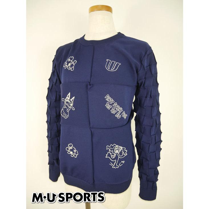 Muスポーツ ジーンズカジュアルsuehiroのmuスポーツ ゴルフウェア クルーネックニット 42寸 レディース セーター トレーナー 秋冬 ジーンズカジュアルsuehiro Sale 701c60 Sale Su 701c6024 激安販売中